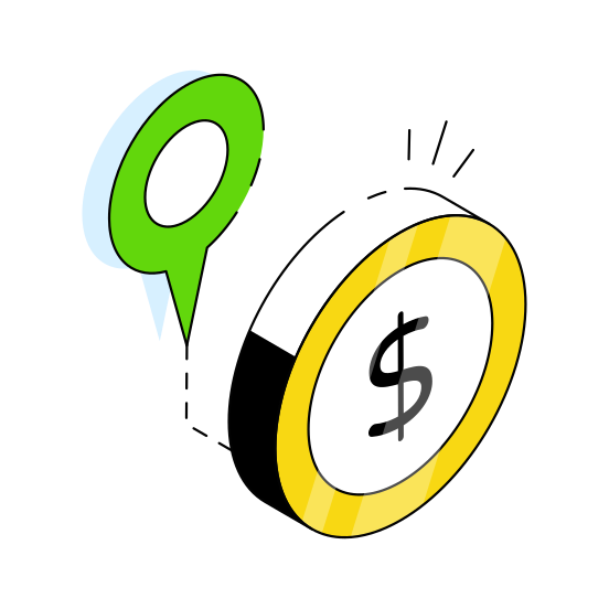 Bank Location, Financial Location, Geolocation, Navigation, Gps illustration