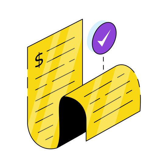 Bill, Invoice, Receipt, Payment Slip, Commerce illustration
