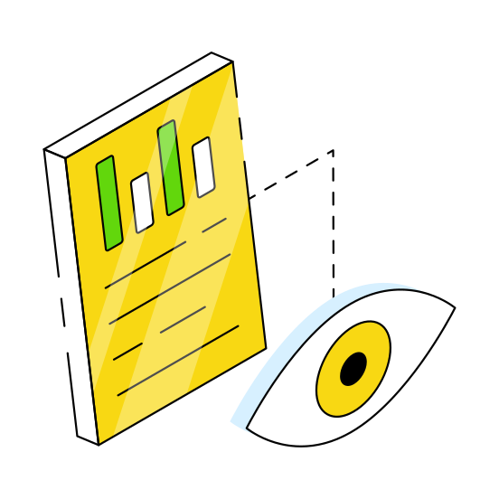 Business Monitoring, Data Monitoring, Inspection, Visualization, Report Monitoring  illustration