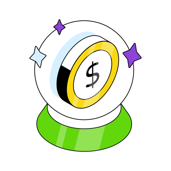 Business Prediction, Business Future, Business Forecast, Financial Prediction, Financial Future  illustration