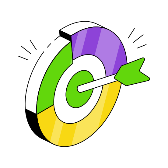 Data Target, Data Goal, Analytical Target, Aim, Objective  illustration