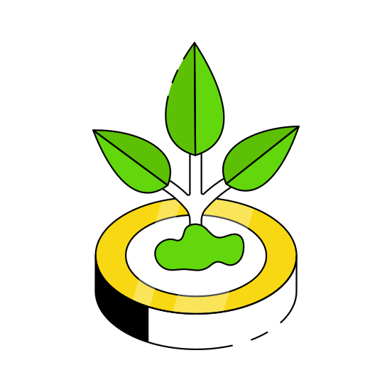 Dollar Plant, Money Plant, Money Growth, Financial Growth, Investment Growth illustration