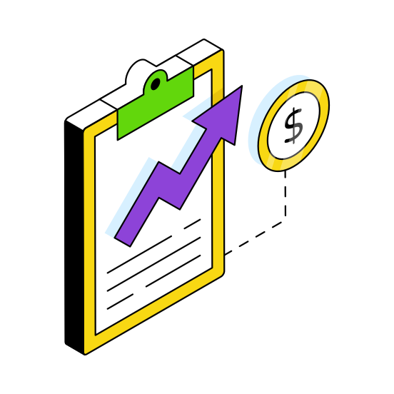 Financial Report, Business Graph Report, Statistics Report, Data Report, Growth Report illustration