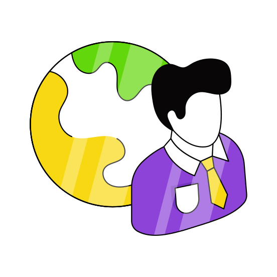 Global Businessman, Businessperson, Business Tycoon, Business Avatar, Professional Person  illustration