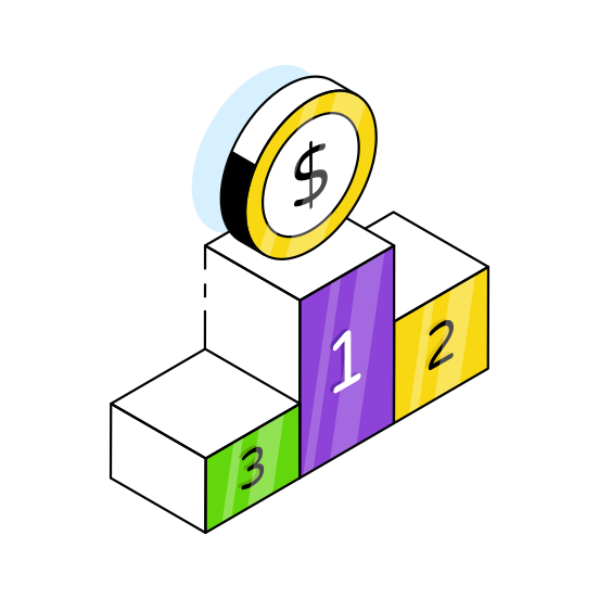 Leaderboard, Podium, Position Ranking, Ranking Board, Competition Board illustration