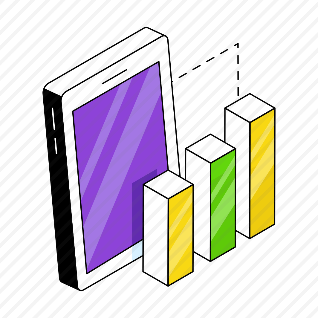 Mobile Data Analytics, Infographic, Statistics, Online Chart, Mobile Graph  preview