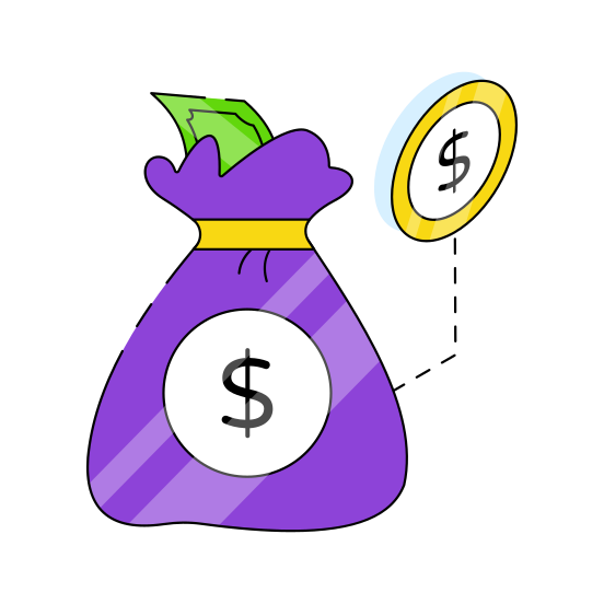 Money Bag, Money Sack, Cash, Dollar Bag, Finance illustration