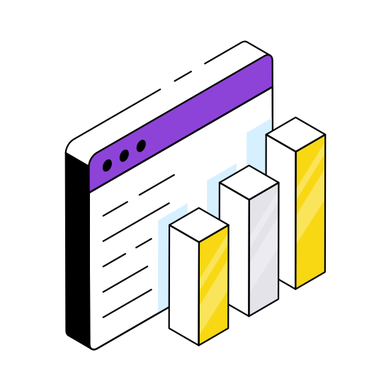 Online Data Analytics, Infographic, Web Statistics, Online Chart, Online Graph  illustration