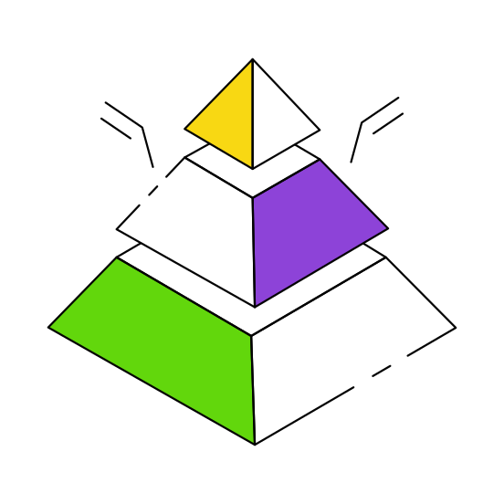 Pyramid Chart, Pyramid Graph, Data Analysis, Infographic, Statistics,  illustration