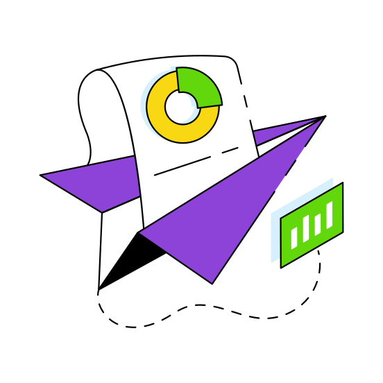 Send Business Report, Data Analytics, Infographic, Statistics, Business Chart,  illustration