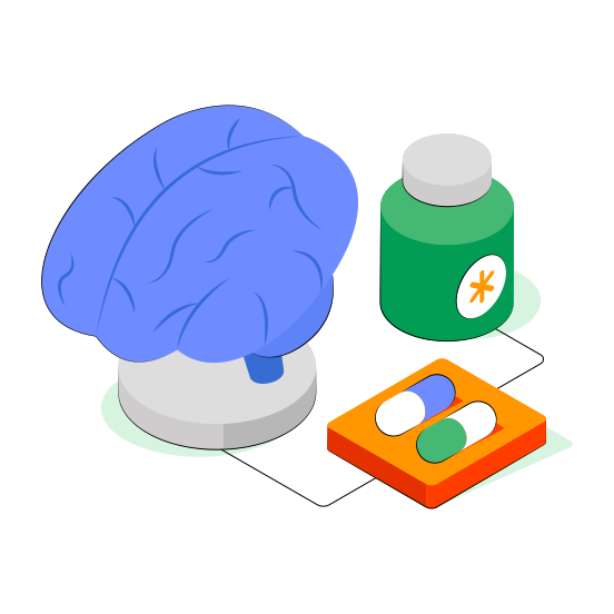 Brain Medicine, Mind, Intelligence, Cerebrum, Thinking  illustration