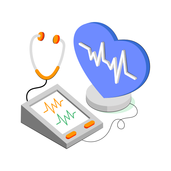 Heart Checkup, Cardio, Cardiology, Human Organ, Body Part  illustration