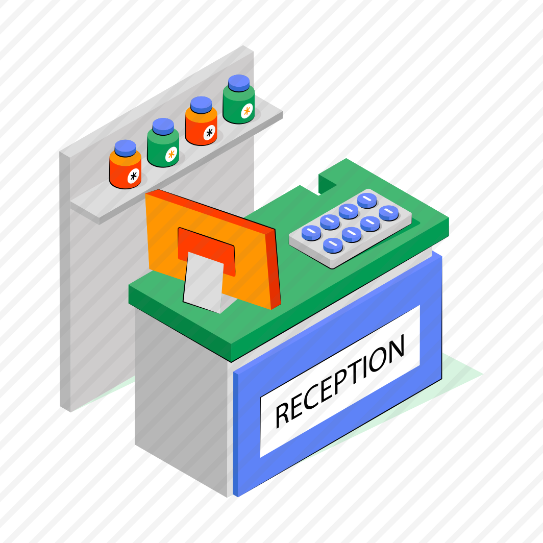 Hospital Reception, Reception Desk, Info Table, Info Desk, Front Desk preview