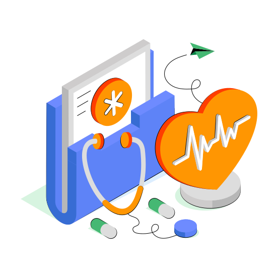 Medical Folder, Medical Document, Medical Doc, Medical File, Medical Archive illustration