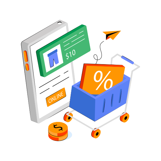 Mobile Shopping, Eshopping, Ecommerce, Online Shopping, Buy Online illustration