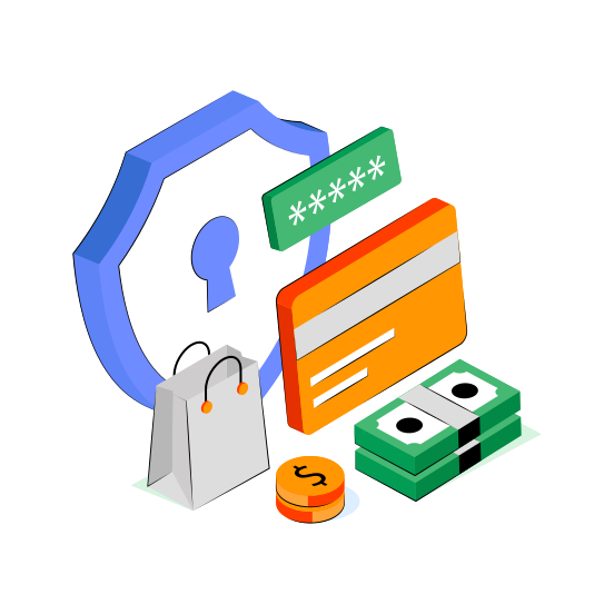 Secure Card Payment, Online Payment, E Payment, Ecommerce, E Pay illustration