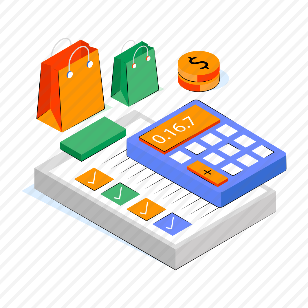 Shopping Calculation, Arithmetic, Shopping Calc, Purchase Calculation, Ecommerce  preview