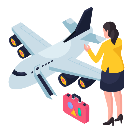Airplane, Airjet, Airline, Flight, Air Travel illustration