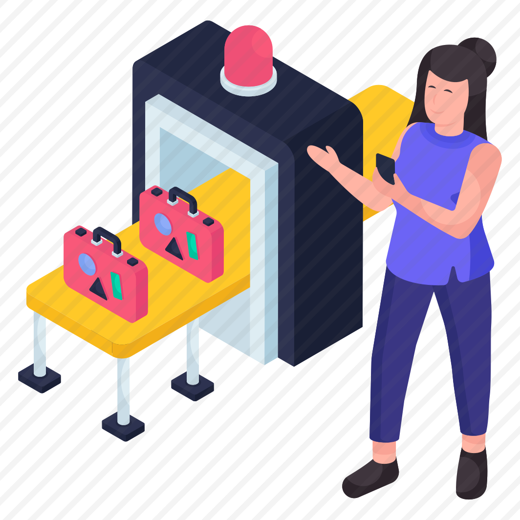 Baggage Claim, Airport Baggage Checking, Luggage Carousel, Baggage Check In, Security Scanner preview