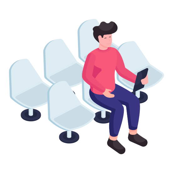 Waiting Area, Chairs, Waiting Lounge, Sitting Area, Waiting Room illustration