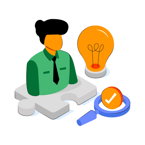 Creative Employee, Creative Person, Innovative Employee, Innovative Person, Innovative User,  illustration