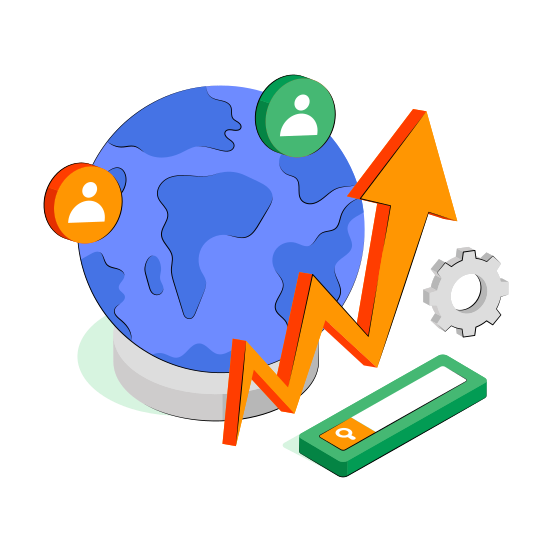 Global Analytics, Global Infographic, Global Users, Global Team, Statistics  illustration