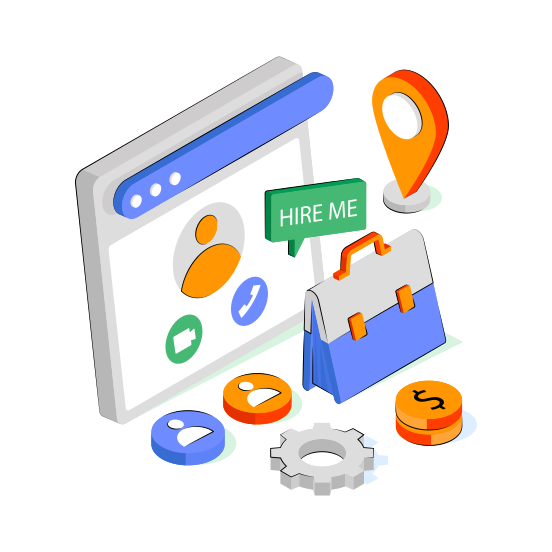 Hire Me, Job Seeker, Recruitment, Take Me On, Employee Me illustration