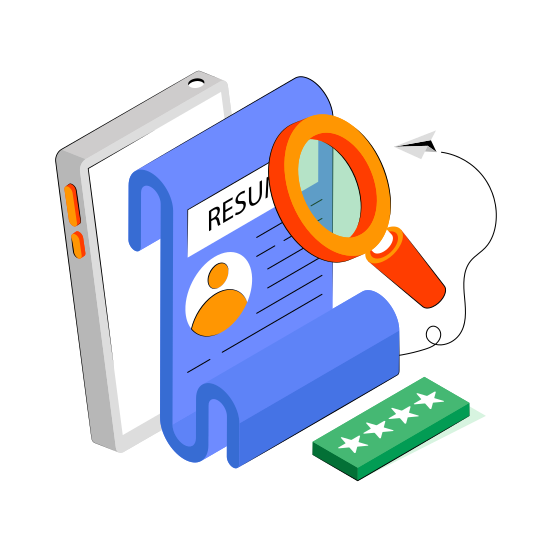 Search Cv, Search Resume, Curriculum Vitae, Job Application, Biodata  illustration