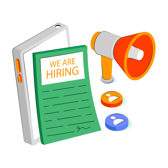 We Are Hiring, Hiring Campaign, Hiring Promotion, Hiring Announcement, Hiring Marketing  illustration