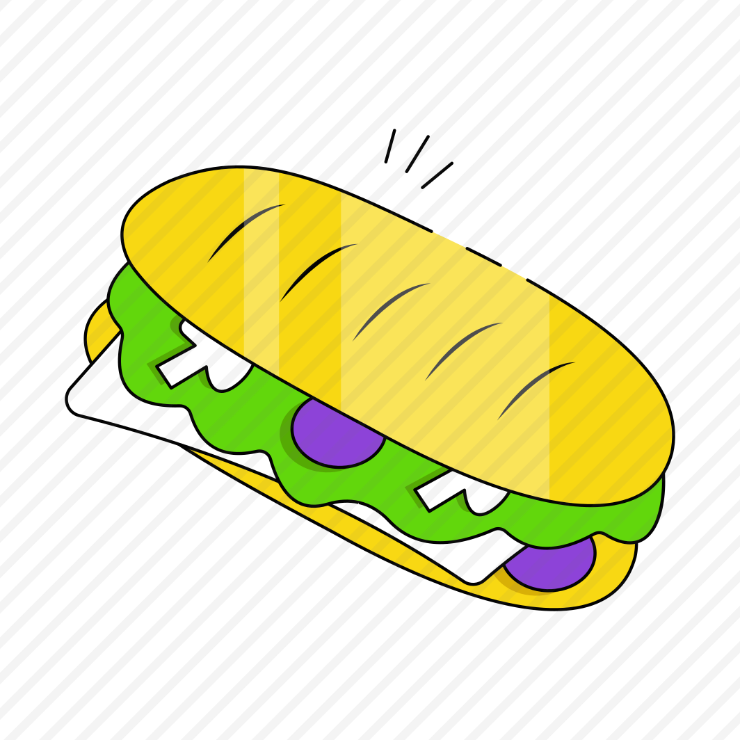 Baguette Sandwich, Lunch Snack, Fast Food, Junk Food, Food preview