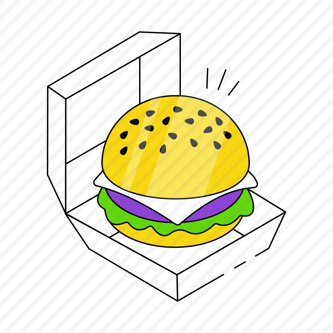 Burger Box, Fast Food, Junk Food, Edible, Cheeseburger,  preview