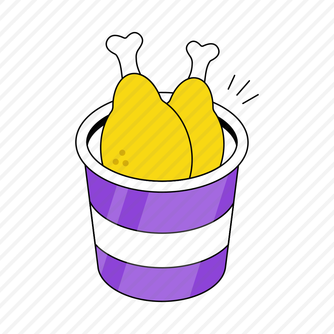 Drumsticks Bucket, Leg Pieces, Chicken Pieces, Thigh Pieces, Barbecue Food preview