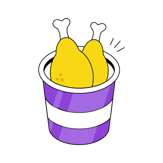 Drumsticks Bucket, Leg Pieces, Chicken Pieces, Thigh Pieces, Barbecue Food illustration