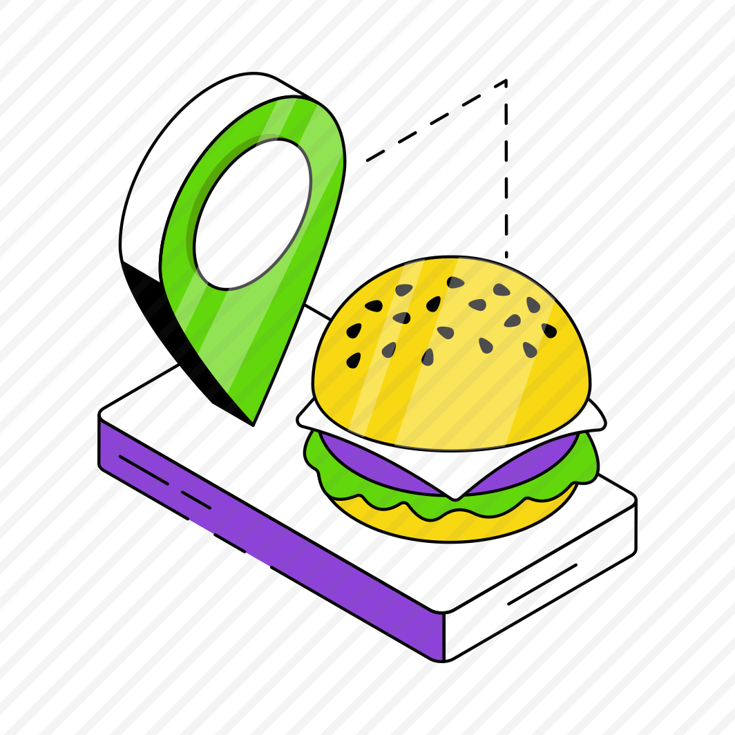 Food App, Mobile Burger Order, Mobile Burger Location, Burger Direction, Gps,  preview