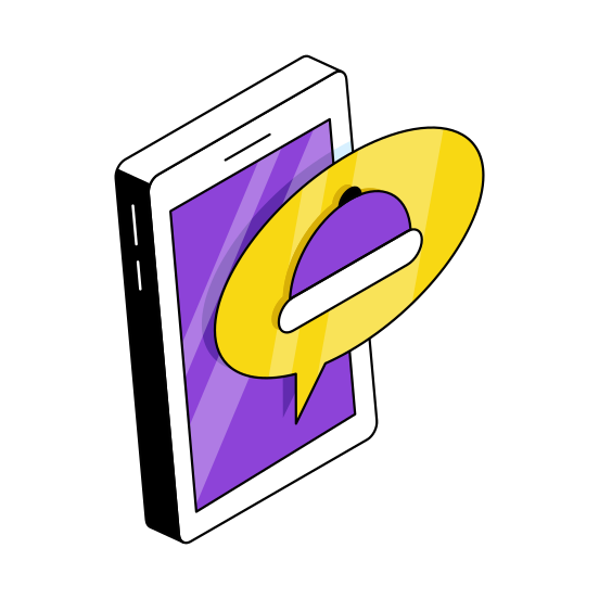 Mobile Food Order, Mobile Food Chat, Food App, Meal App, Mobile Food Application  illustration