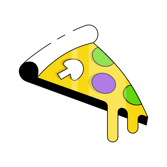 Pizza Slice, Cuisine, Fast Food, Junk Food, Edible illustration