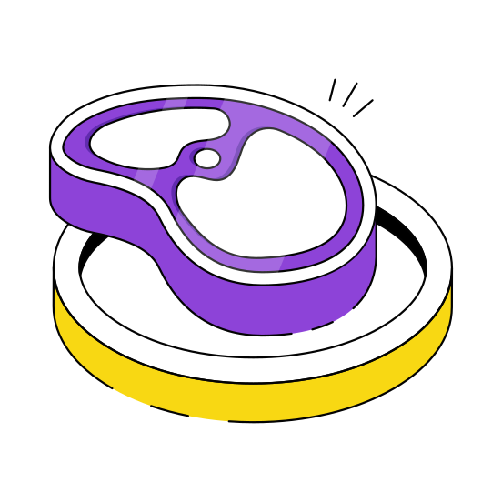 Steak, Beef, Meat, Food, Edible illustration