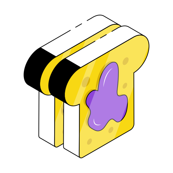 Toast, Bread, Edible, Breakfast, Healthy Meal, illustration