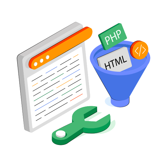 Coding Filtration, Web Programming, Software Development, Html Coding, Web Technology illustration