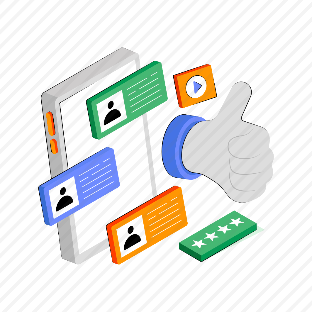 Customer Rating, Customer Review, Thumbs Up, Mobile Feedback, Customer Response preview