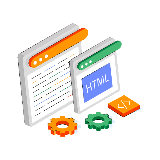 Web Coding, Web Programming, Software Development, Html Coding, Web Technology illustration