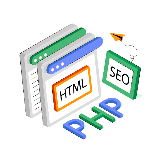 Web Coding, Web Programming, Software Development, Html Website, Web Technology illustration