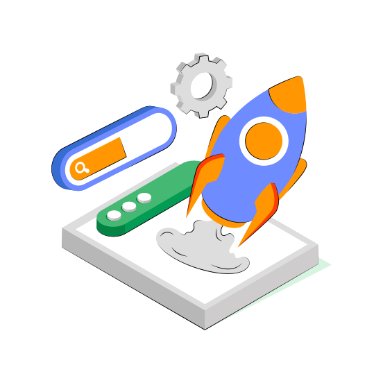 Web Launch, Startup, Commencement, Initiation, Mission,  illustration