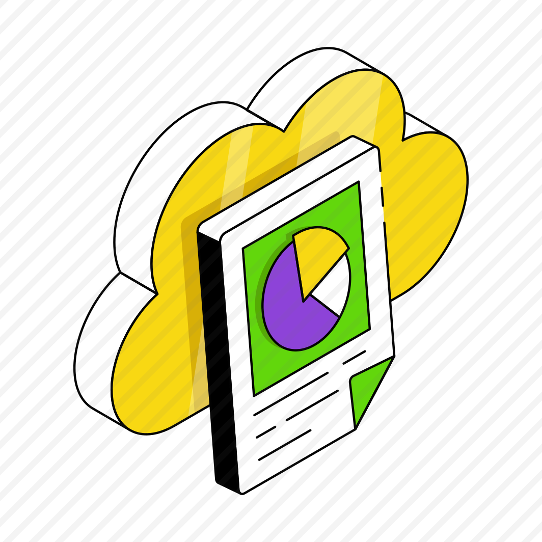 Cloud Business Report, Business Graph, Statistics Report, Cloud Technology, Cloud Computing  preview