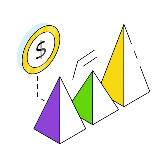 Data Analytics, Infographic, Statistics, Pyramid Chart, Pyramid Graph  illustration