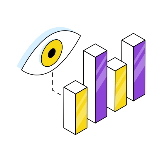 Data Monitoring, Data Inspection, Data Visualization, Business Monitoring, Business Inspection,  illustration