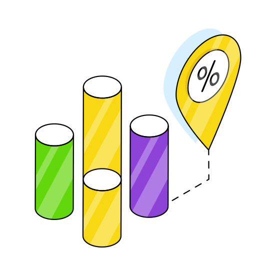 Discount Location, Direction, Gps, Navigation, Pie Chart illustration