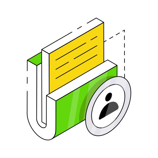 Employee Folder, Employee Directory, Employee Data, User Folder, Profile Folder  illustration