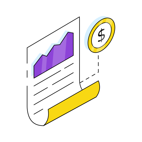 Financial Report, Financial Graph, Statistics, Infographic, Data Analytics  illustration