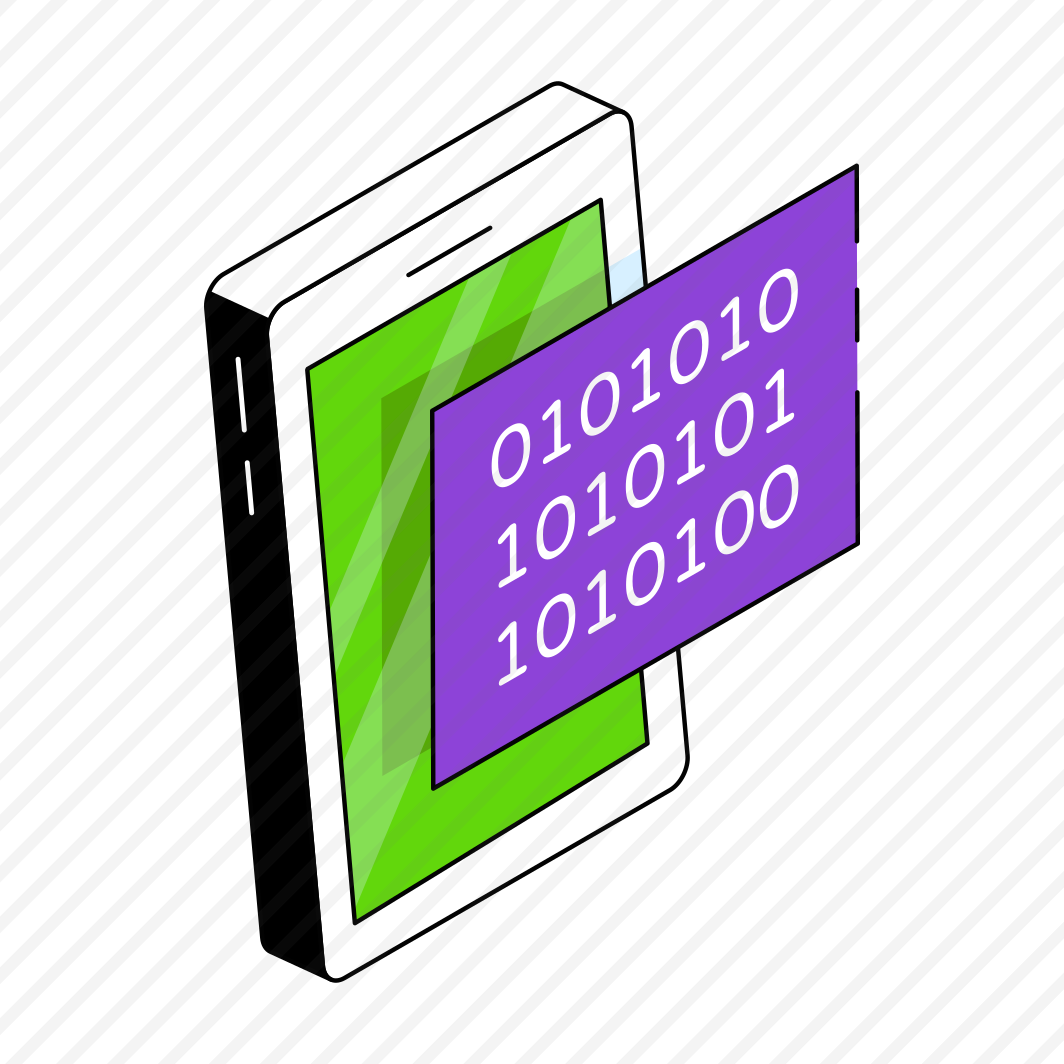 Mobile Binary Data, Mobile Binary Code, Digital Code, Coding File, Numeric Code,  preview